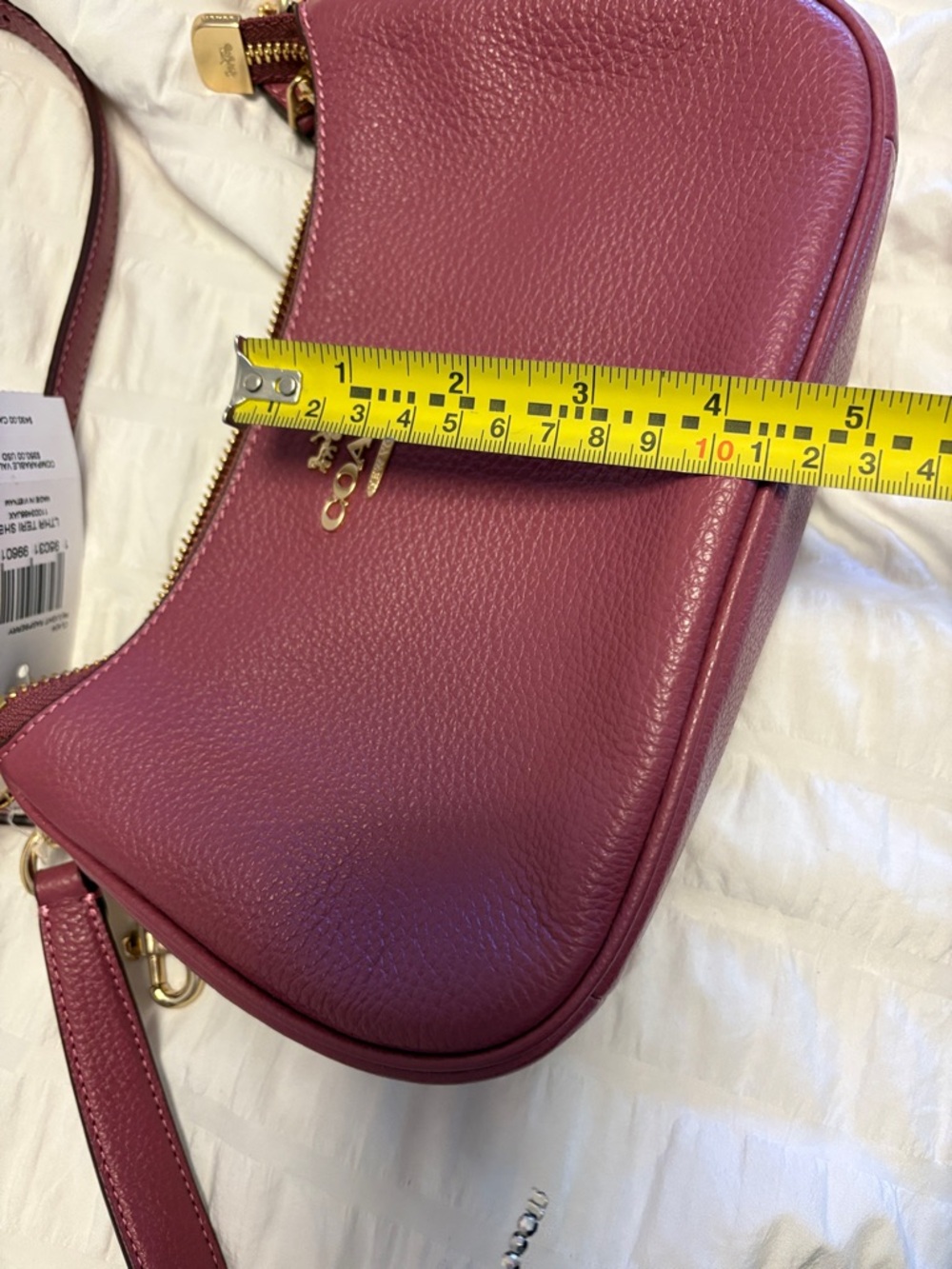 Coach Pebble Leather Crossbody in Raspberry Pink - Picture 6 of 8